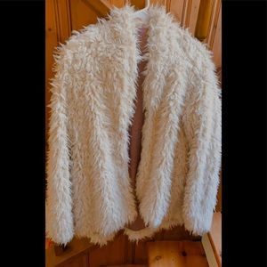Free people furry cream jacket